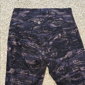 Lululemon Purple and Black Patterned Leggings